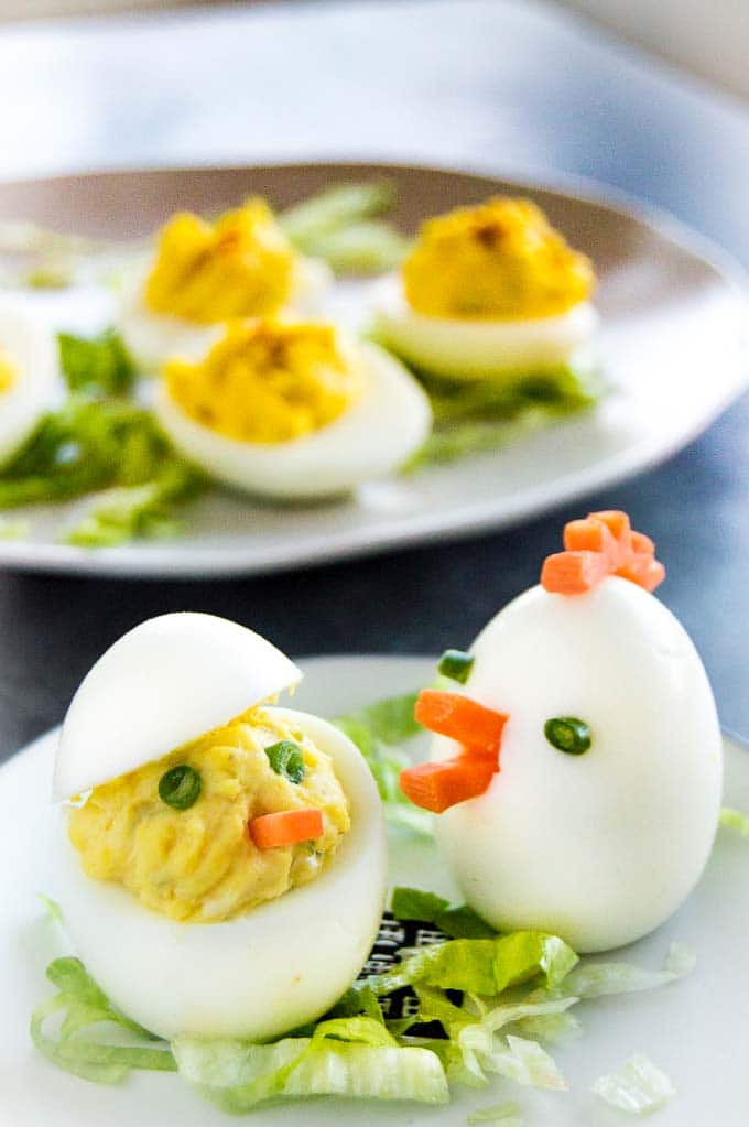 Easter Bunny shaped  Deviled eggs