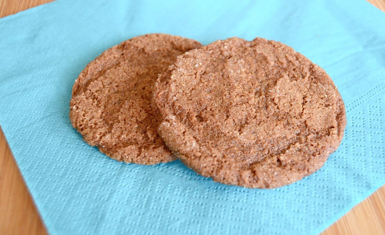Old-Fashioned Molasses Cookies, a recipe passed down for generations. Rolled in large sugar crystals, they bake into a crisp exterior but soft in the middle. Great on their own, perfect for ice cream sandwiches! A must make!
