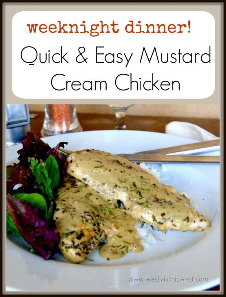 Looking for a quick weeknight dinner that will impress? This Mustard Cream Chicken Sauté recipe is easy, quick and delicious. Reminiscent of Julia Child’s French dishes it is sure to be a hit for anyone craving a decadent, comforting meal!