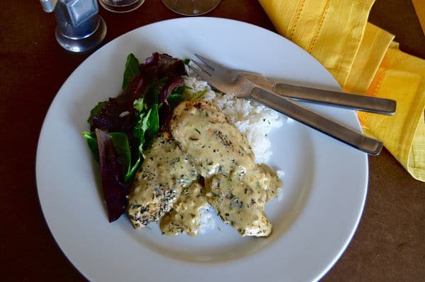 Looking for a quick weeknight dinner that will impress? This Mustard Cream Chicken Sauté recipe is easy, quick and delicious. Reminiscent of Julia Child’s French dishes it is sure to be a hit for anyone craving a decadent, comforting meal!
