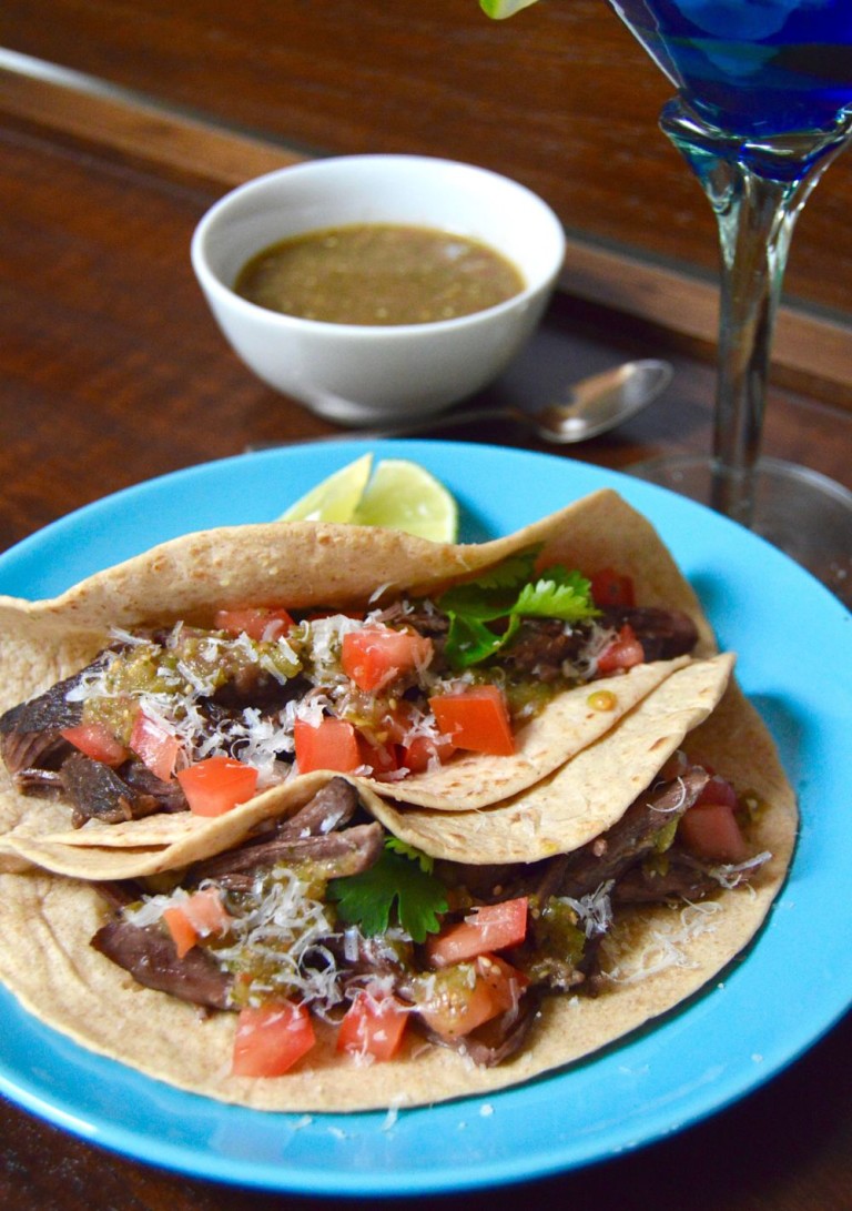 Simple Short Rib Tacos with Homemade Tomatillo Salsa West Via Midwest
