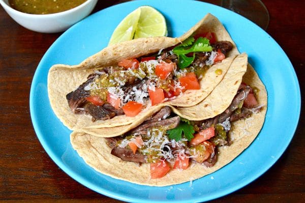 Simple Short Rib Tacos with Homemade Tomatillo Salsa