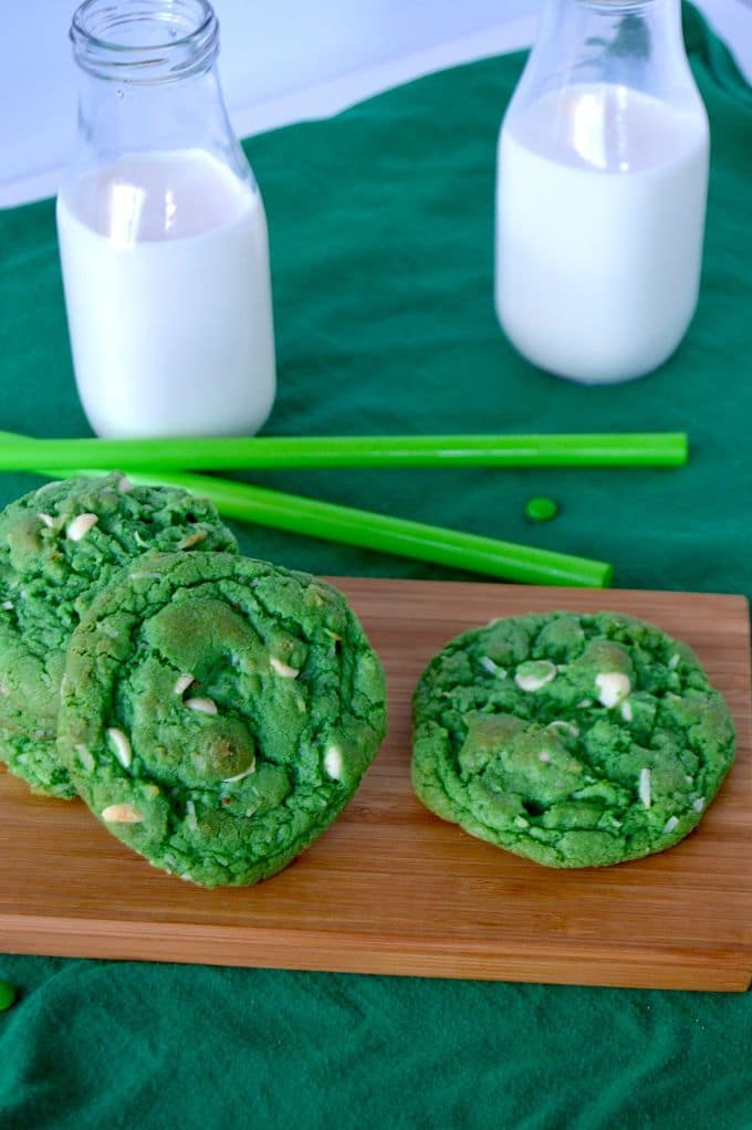 Green St. Patrick’s Day cookies are an easy moist cookie packed with lots of festive green coconut. The same dough can be dyed bright green adding contrasting white chocolate to make it a showstopper.