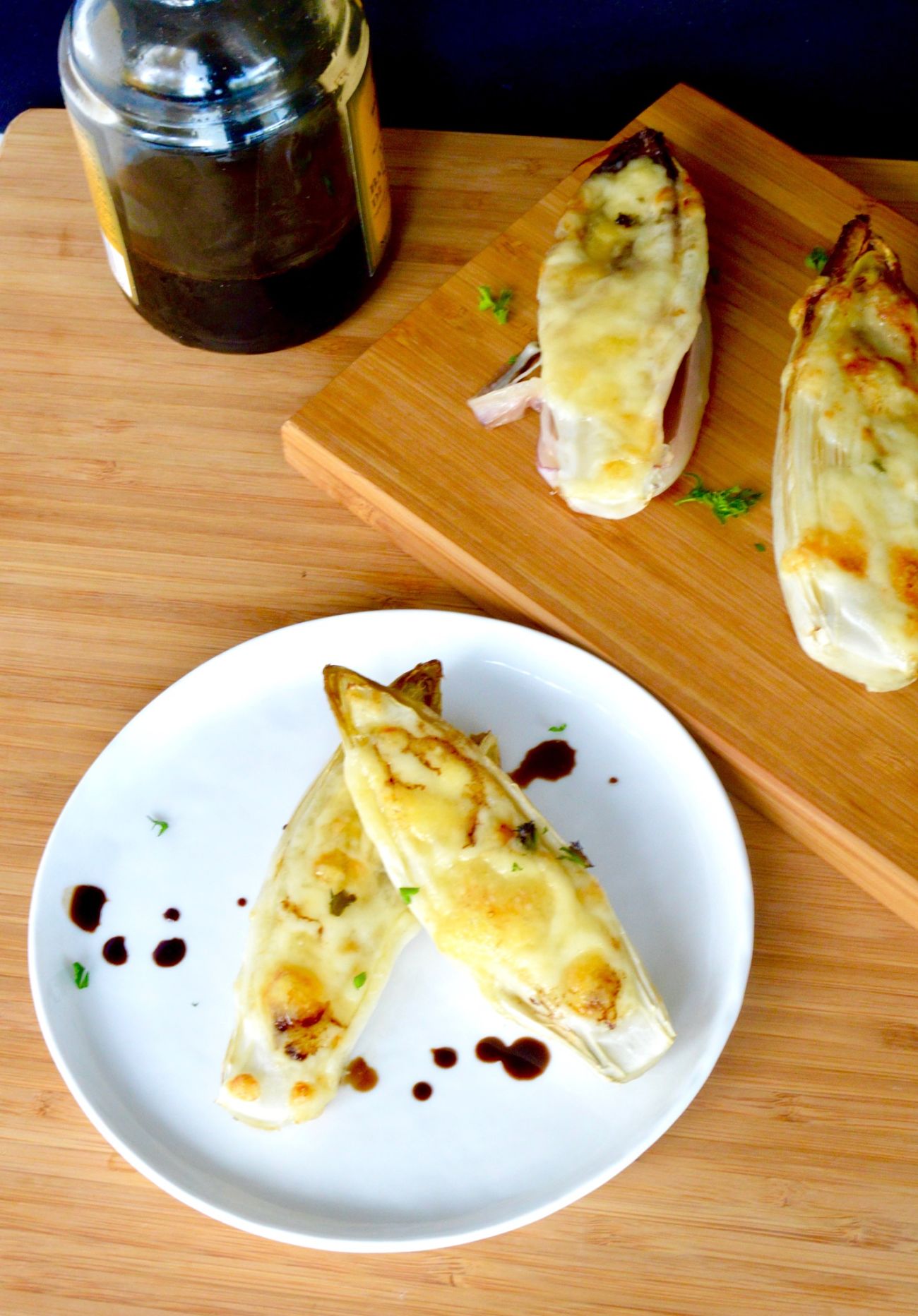 Cheesy Broiled Endive is an impressive, easy appetizer that only takes two ingredients! Topped with your favorite cheese it’s deliciously savory, filling and my favorite part…. Low carb!!!