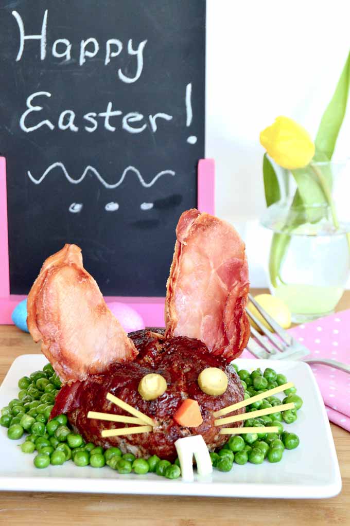 Tender Easter Bunny meatloaf for an Easter Food Idea