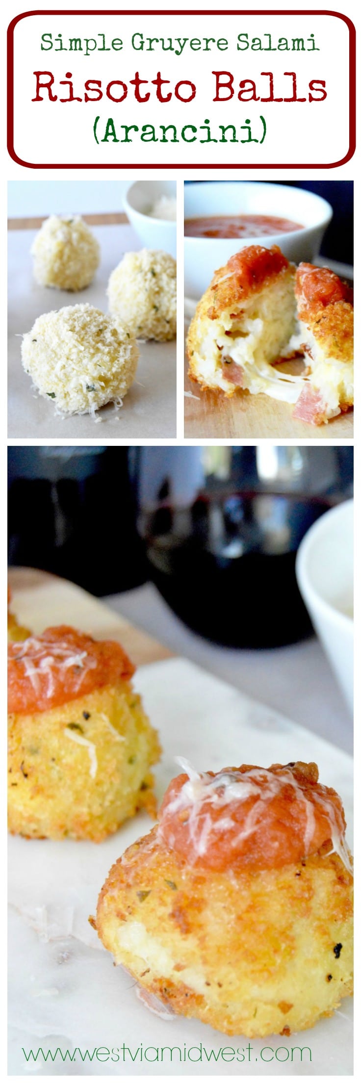 Gruyere Salami Risotto Balls (Arancini) West Via Midwest