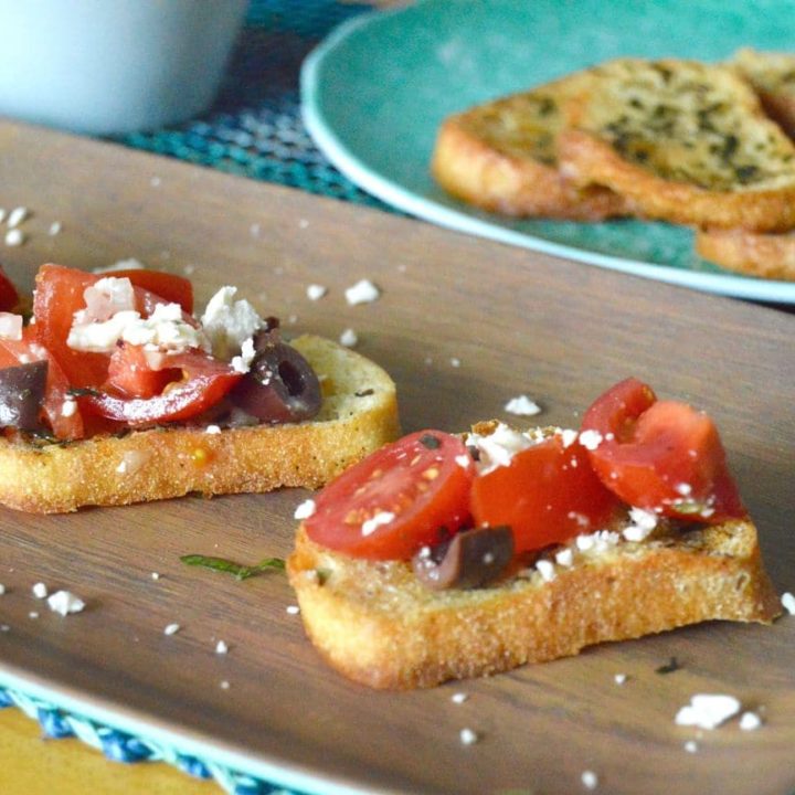 Feta Kalamata Bruschetta Greek Style West Via Midwest