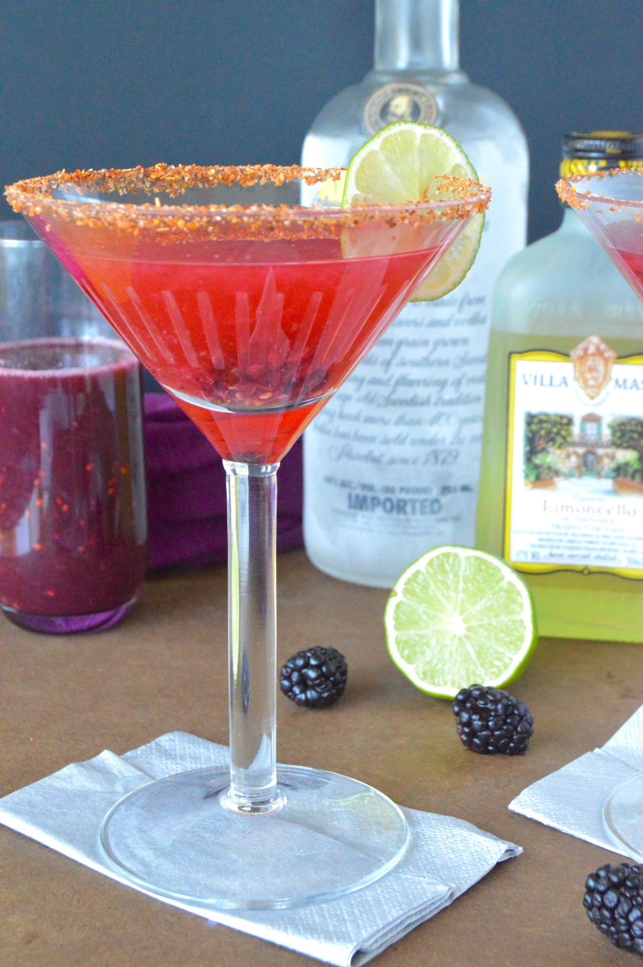 Purple Tears cocktail; refreshing because of lemon and lime with the seasonal goodness of fresh blackberries! And Vodka and the SECRET INGREDIENT for the kick you need at Happy Hour!