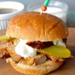 Spicy Beef Brisket Sliders are super tender, juicy and jam packed with flavor. Only 10 minutes to prep, then the rest is leave alone cooking time! Great for big parties where you need single serving foods!
