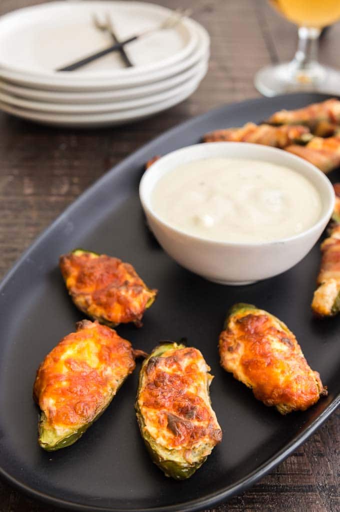 cheesy topped jalapeño poppers