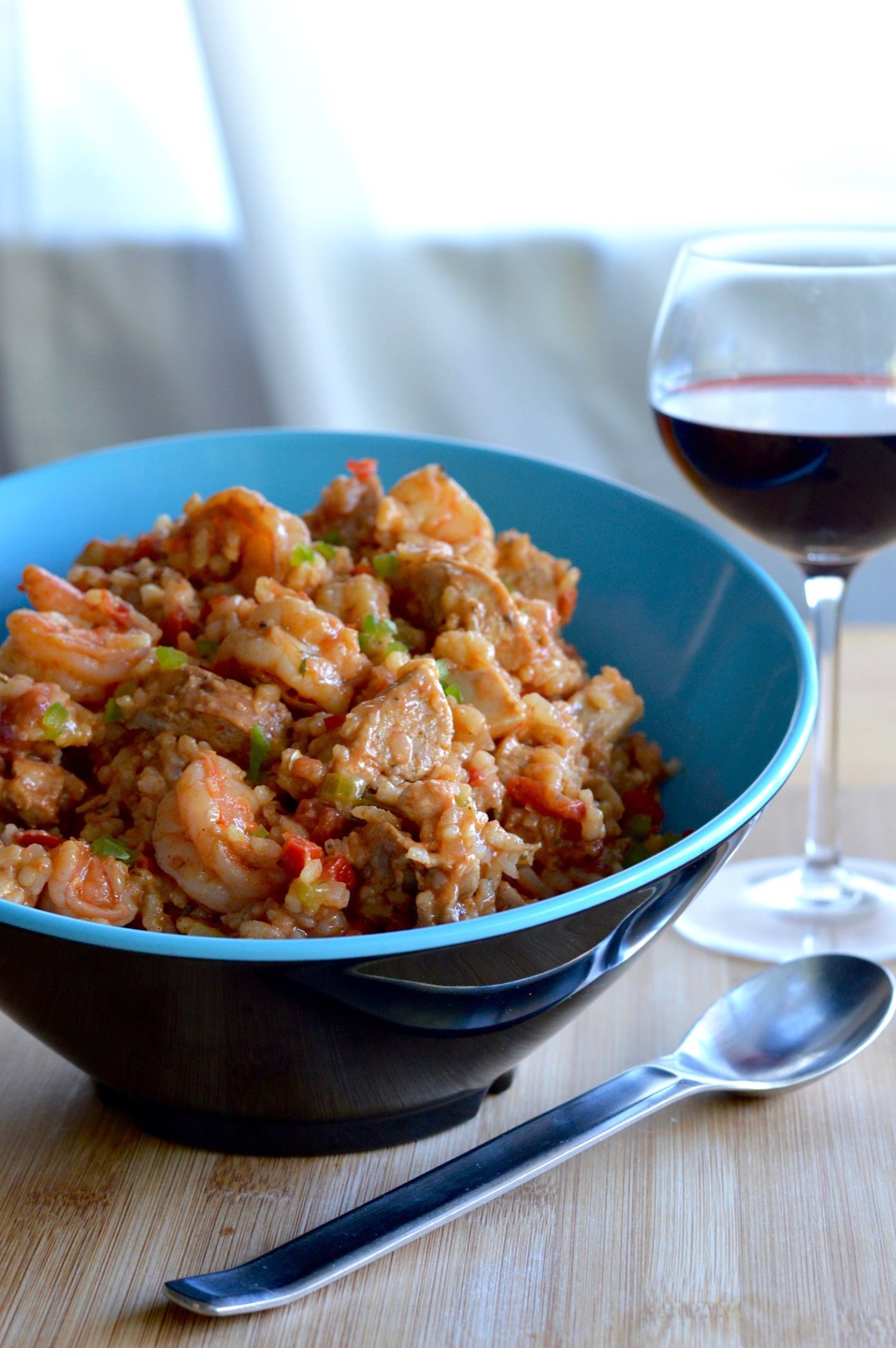 This one pot Smoky Jambalaya is great for any get together when you are looking for easy, tasty, and not a fussy meal. It's full of flavor and pairs well with any Granacha wine.