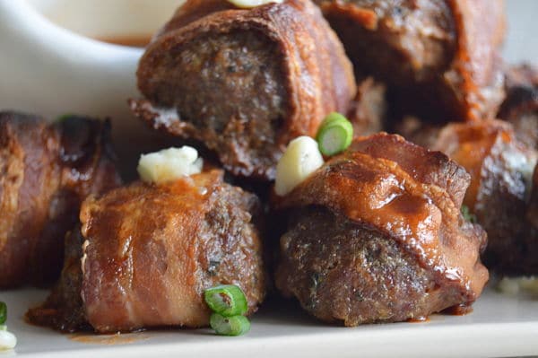 bacon blue cheese meatballs, appetizer, party food