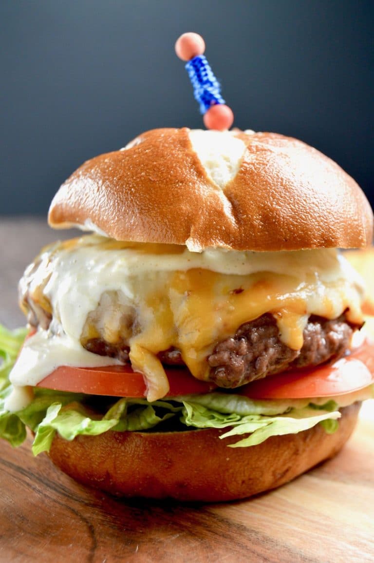 Grilled Green Chili Aioli Cheeseburger West Via Midwest