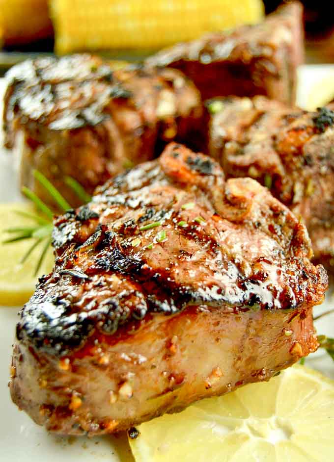 Rosemary and lemon scented Grilled Lamb Chops