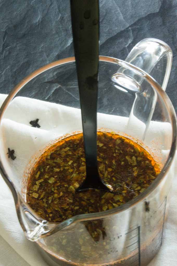 Mix up spicy smoke sauce in a jar for the shrimp marinade