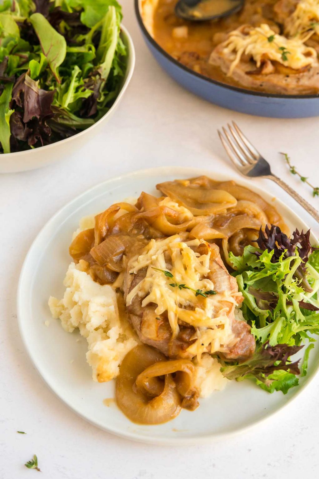 French Onion Smothered Pork Chops Recipe West Via Midwest