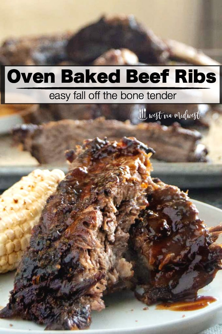 oven baked ribs on a plate