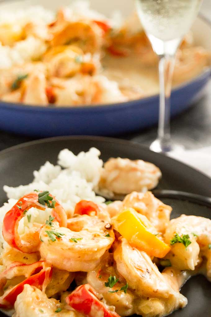 Cheesy Velvety sauce on the shrimp Alfredo( recipe )