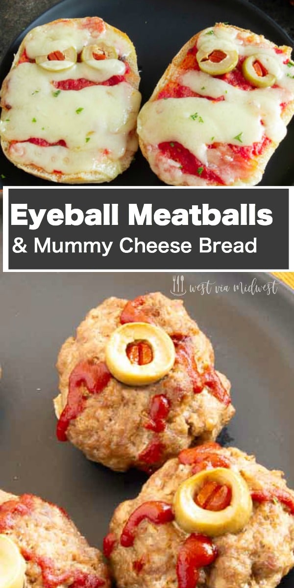 These creepy eyeball meatballs are a festive halloween food idea that you can do in no time.  Juicy, tender meatballs dressed up  for your halloween party!  Filling, delicious and a scary fright for your guests to nibble on!