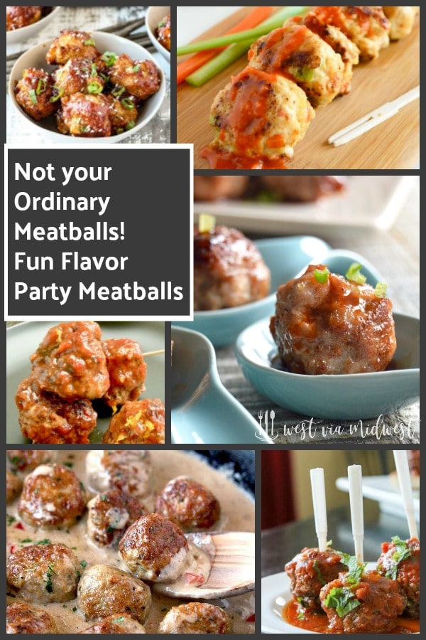 Collage of Fun unique party meatballs!