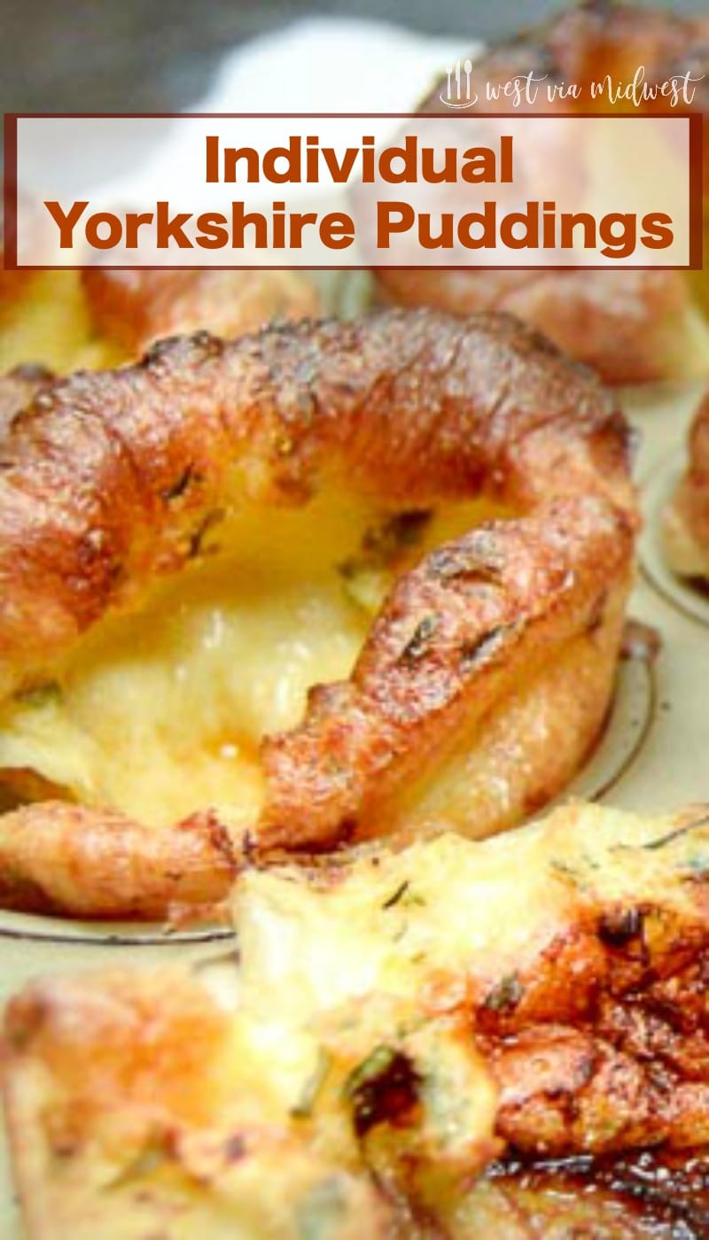 Close up of center of Yorkshire pudding popover