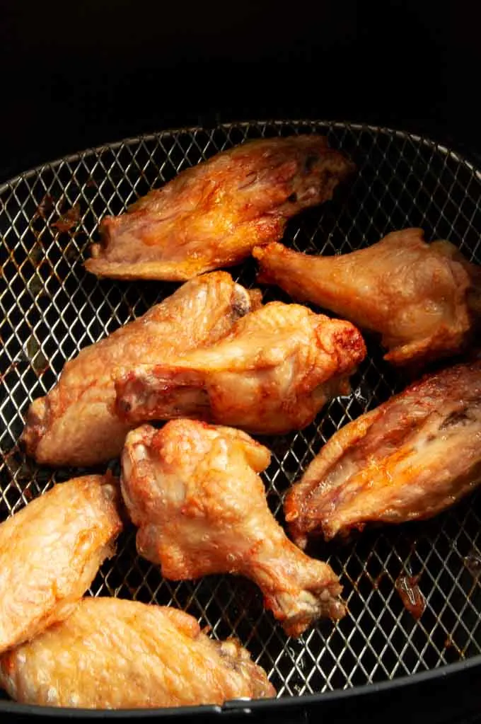 Getting ready to remove the wings from the Airfryer
