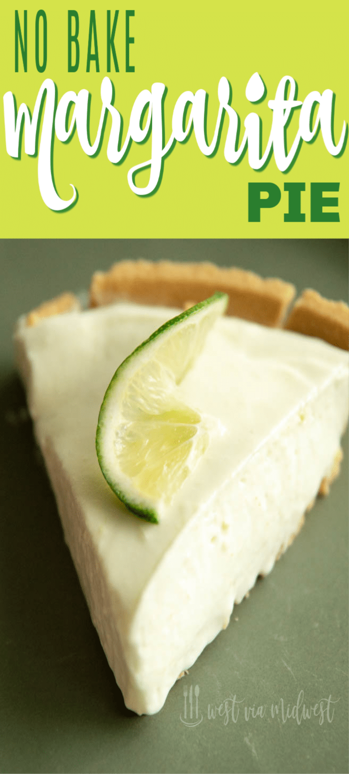 full Margarita pie decorated with a single lime slice