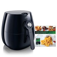Philips Starfish Technology Airfryer with Cookbook, Black - 1.8lb/2.75qt- HD9220/28