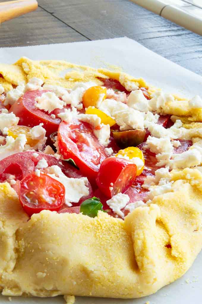 Cornmeal Crust on a Tomato Crostata