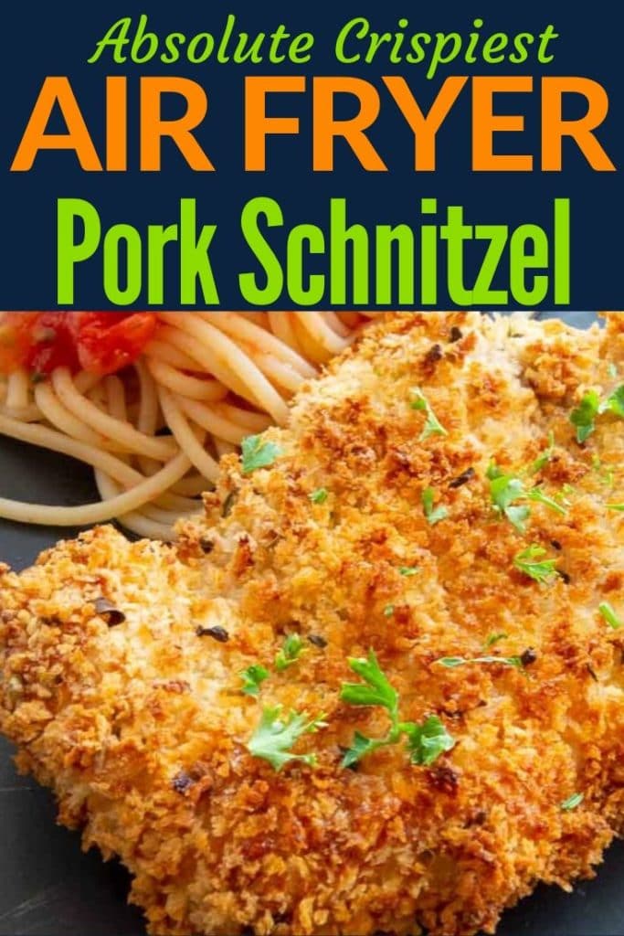 pin to save to pinterst of how to make pork schnitzel