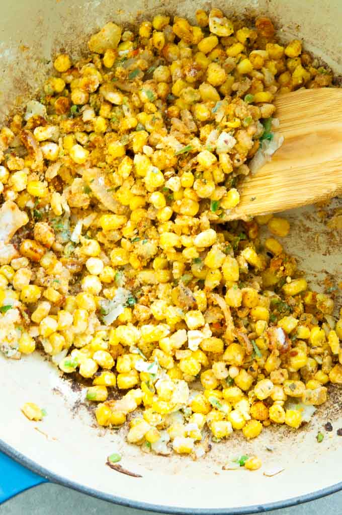 Fresh Summer Corn Chowder with Cheese, Beer and Bratwurst West Via