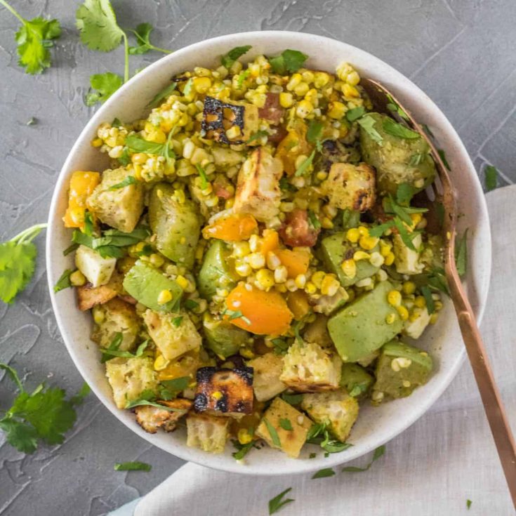Image for Grilled Mexican Panzanella Salad with Chayote
