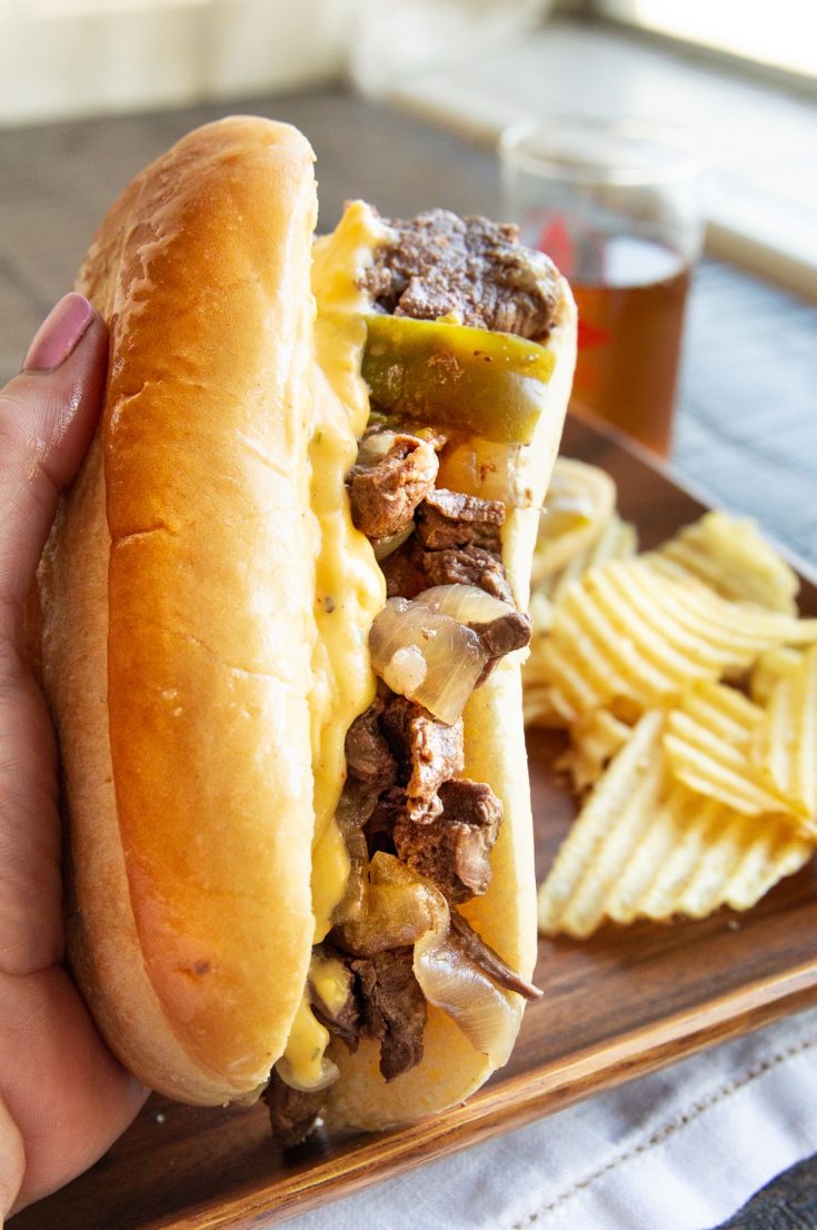 Instant Pot Philly Cheesesteak Recipe with Beer Cheese