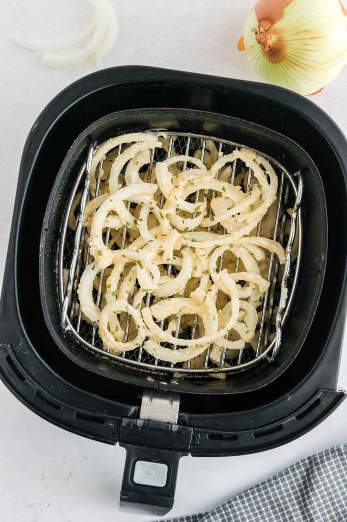 onions in the air fryer before cooking