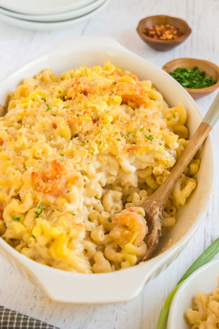 Spicy Asiago Shrimp Mac and Cheese