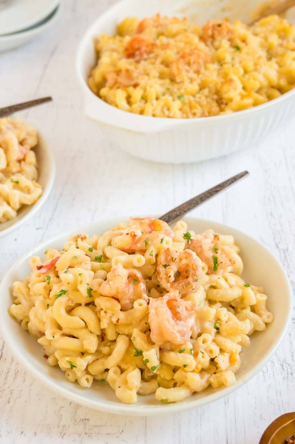 Spicy Asiago Shrimp Mac and Cheese West Via Midwest