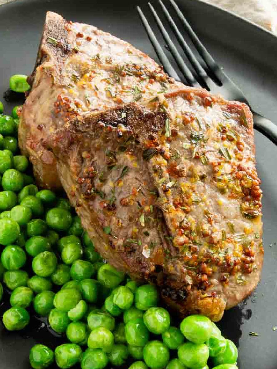 Air Fryer Mustard Herb Lamb Chop Story West Via Midwest