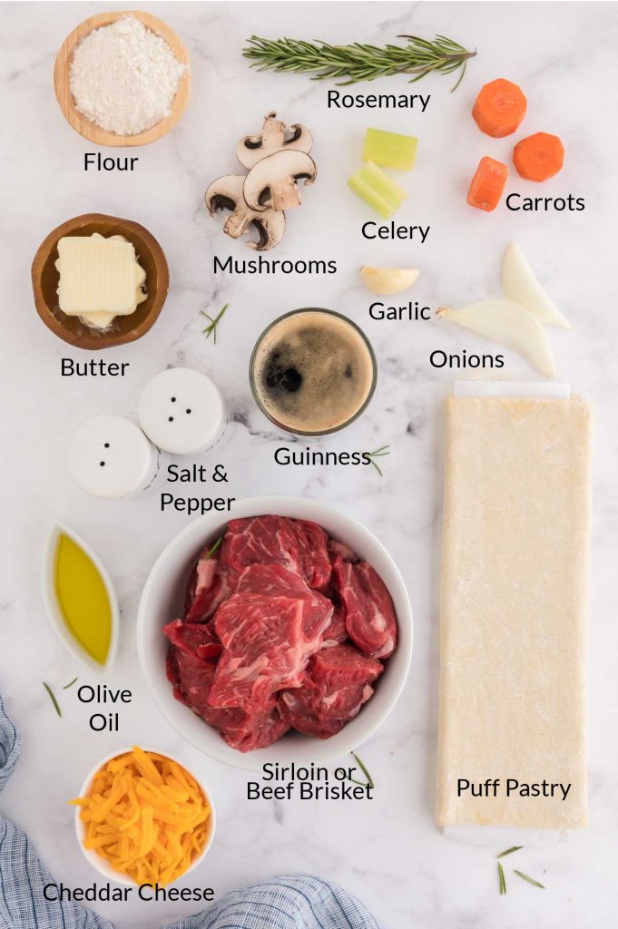 Ingredients to make Guinness Braised Beef