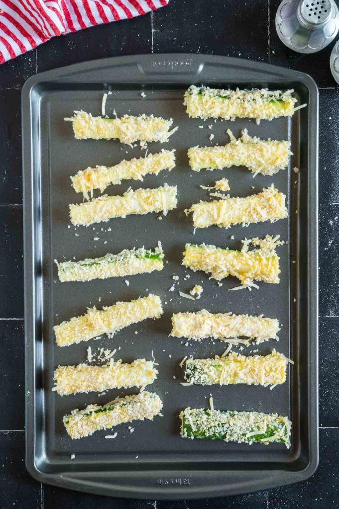 prepped tray for more rounds of zucchini