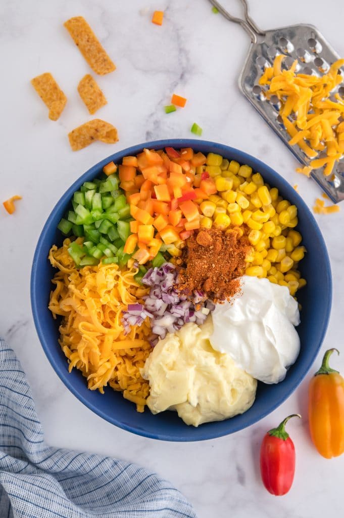 all the ingredients in the bowl before serving.