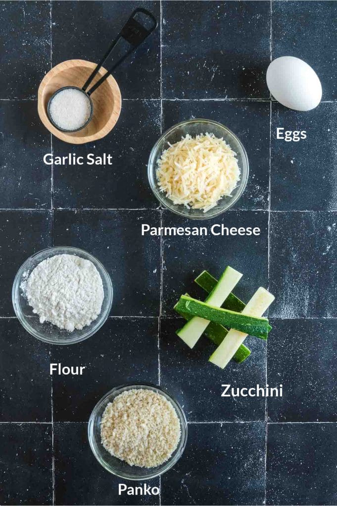 ingredients for air fryer zucchini