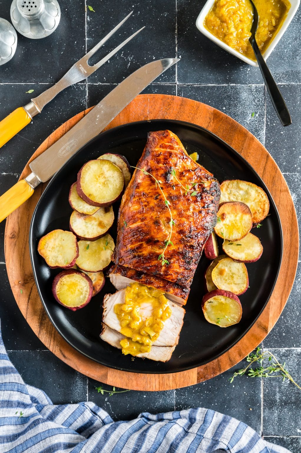 How To Cook Pork Tenderloin In The Air Fryer with Sweet Potatoes West Via Midwest
