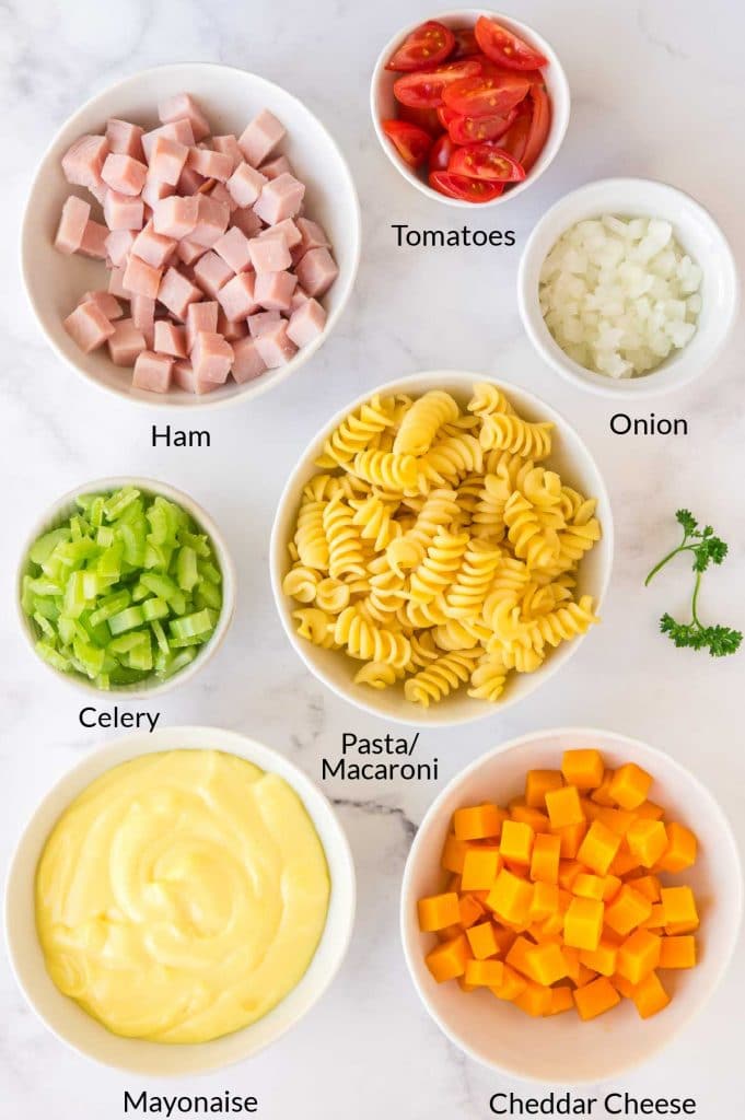 Ingredients needed to make Mac salad