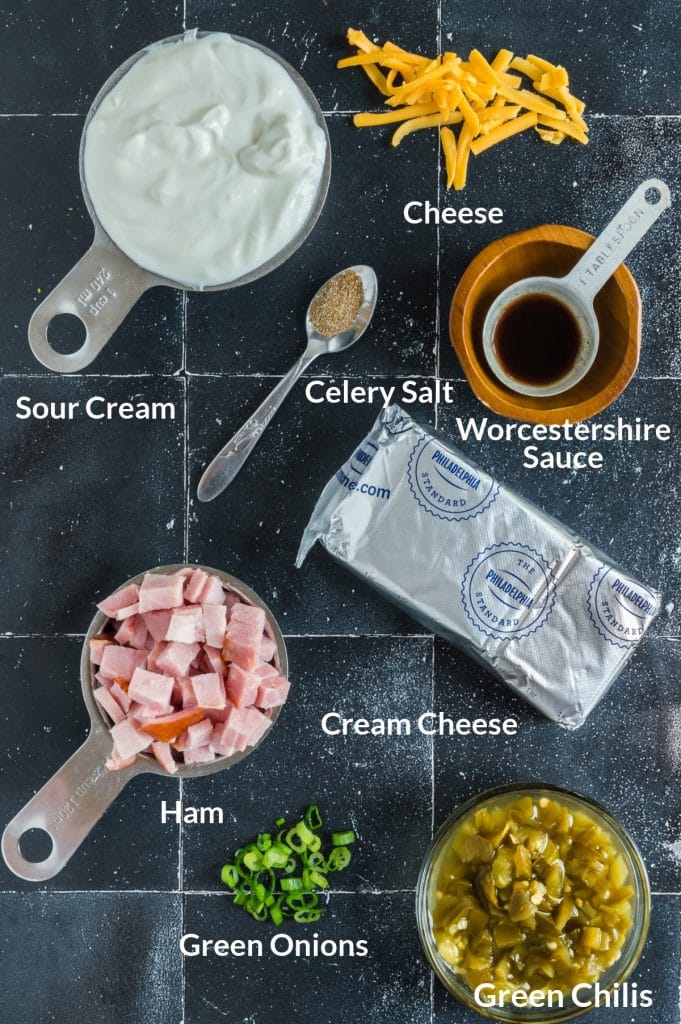 Ingredients to make mississippi sin dip